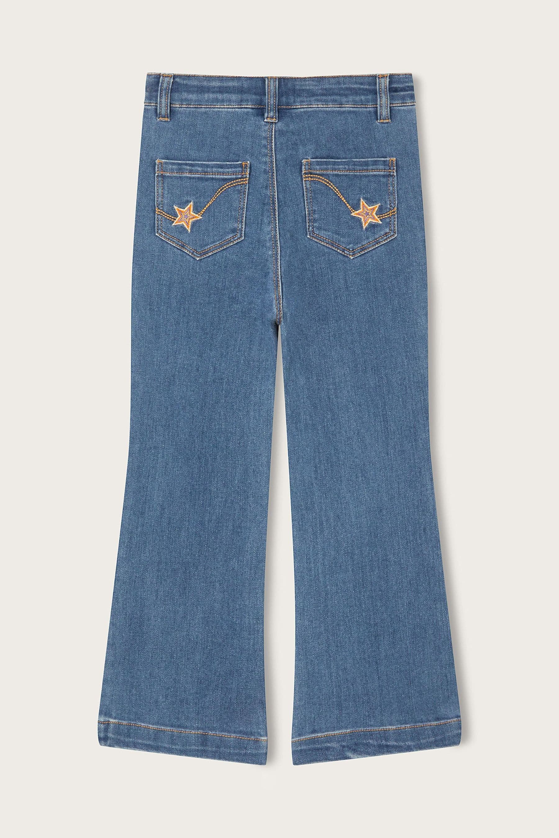 Jeans with embroidered best sale stars
