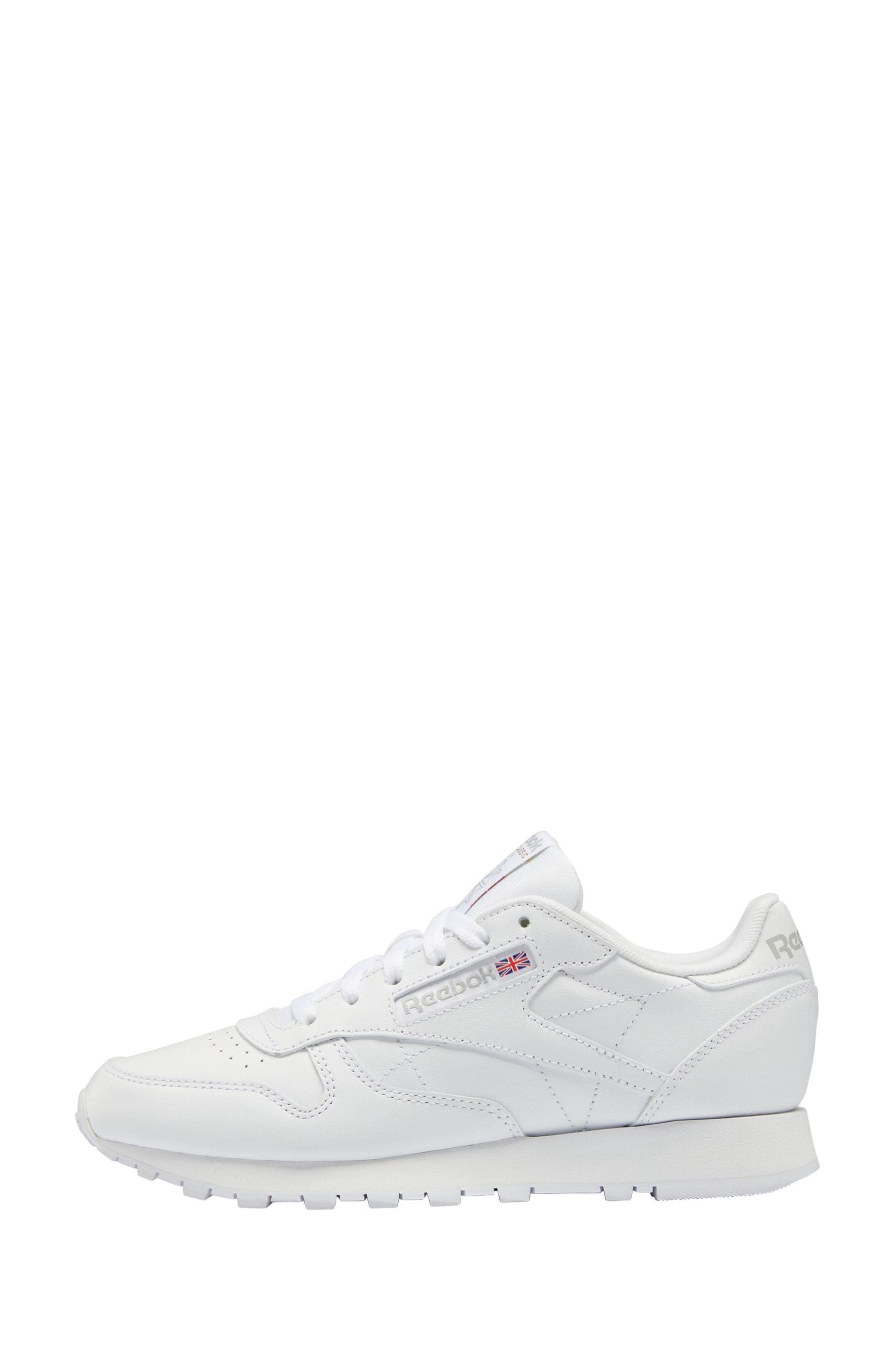 Reebok ladies white leather trainers store