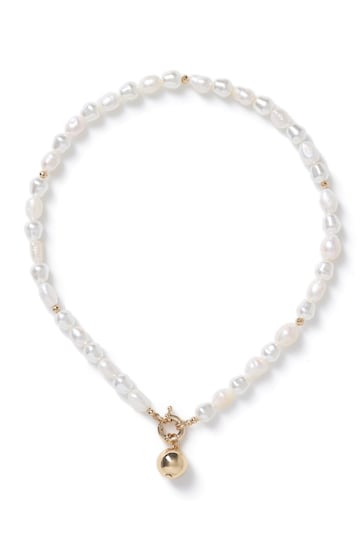 Aela Gold Tone Freshwater Pearl Necklace