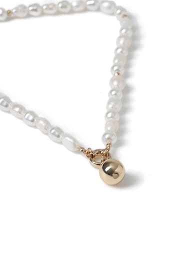 Aela Gold Tone Freshwater Pearl Necklace