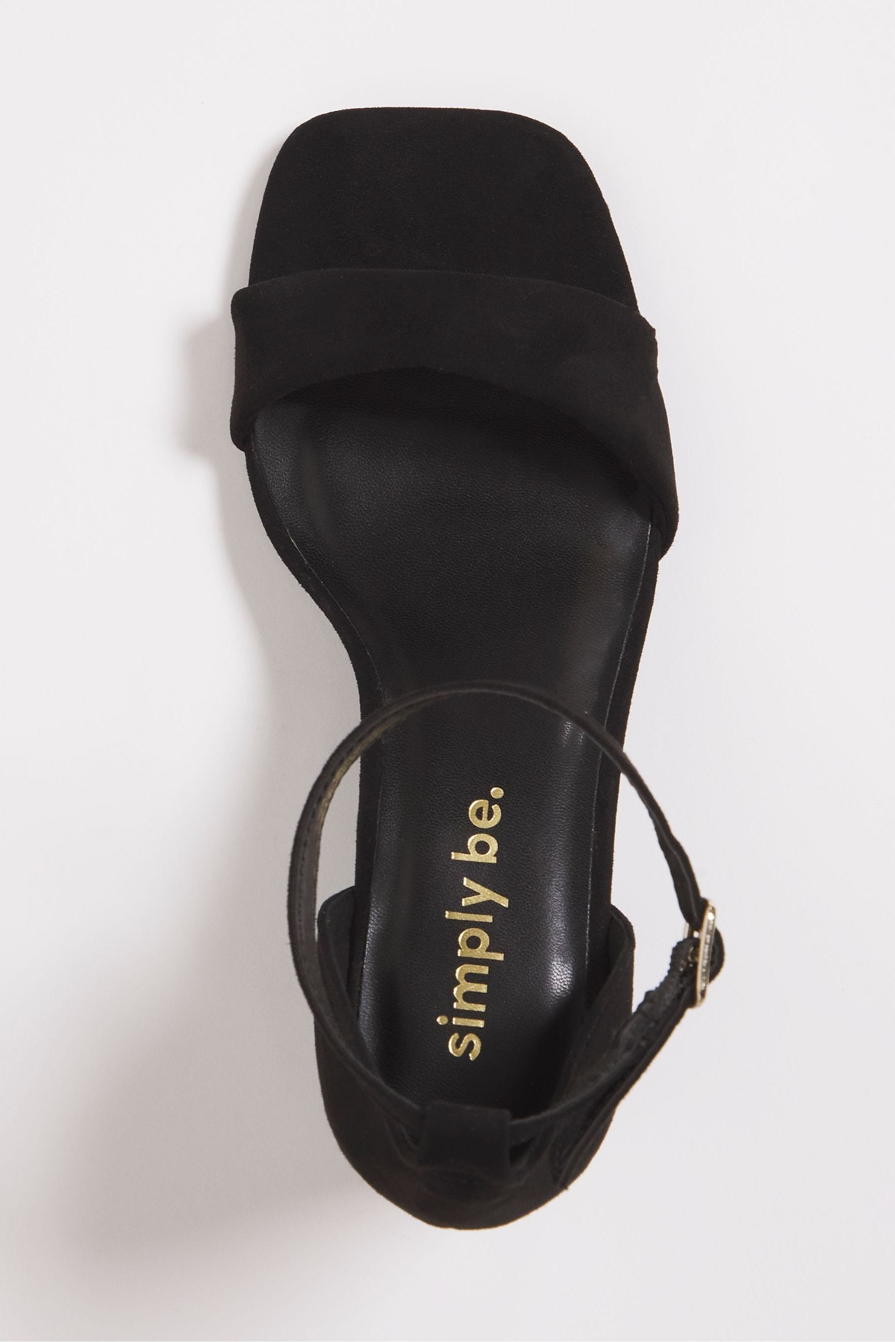 Wide fit barely there block heels on sale