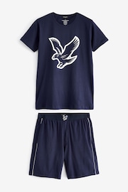 Lyle and Scott Blue Klaus T-Shirt And Short Set - Image 1 of 7