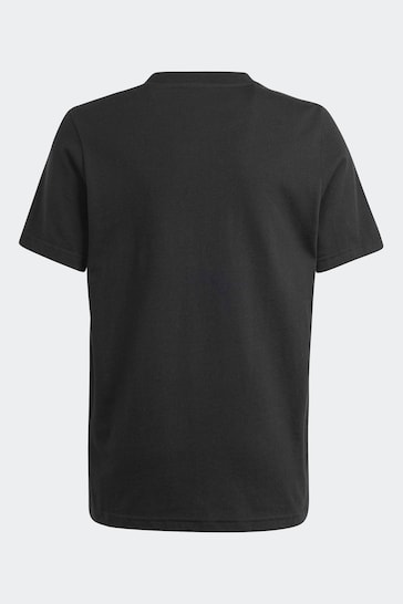adidas Black Kids Sportswear Camo Linear Graphic T-Shirt