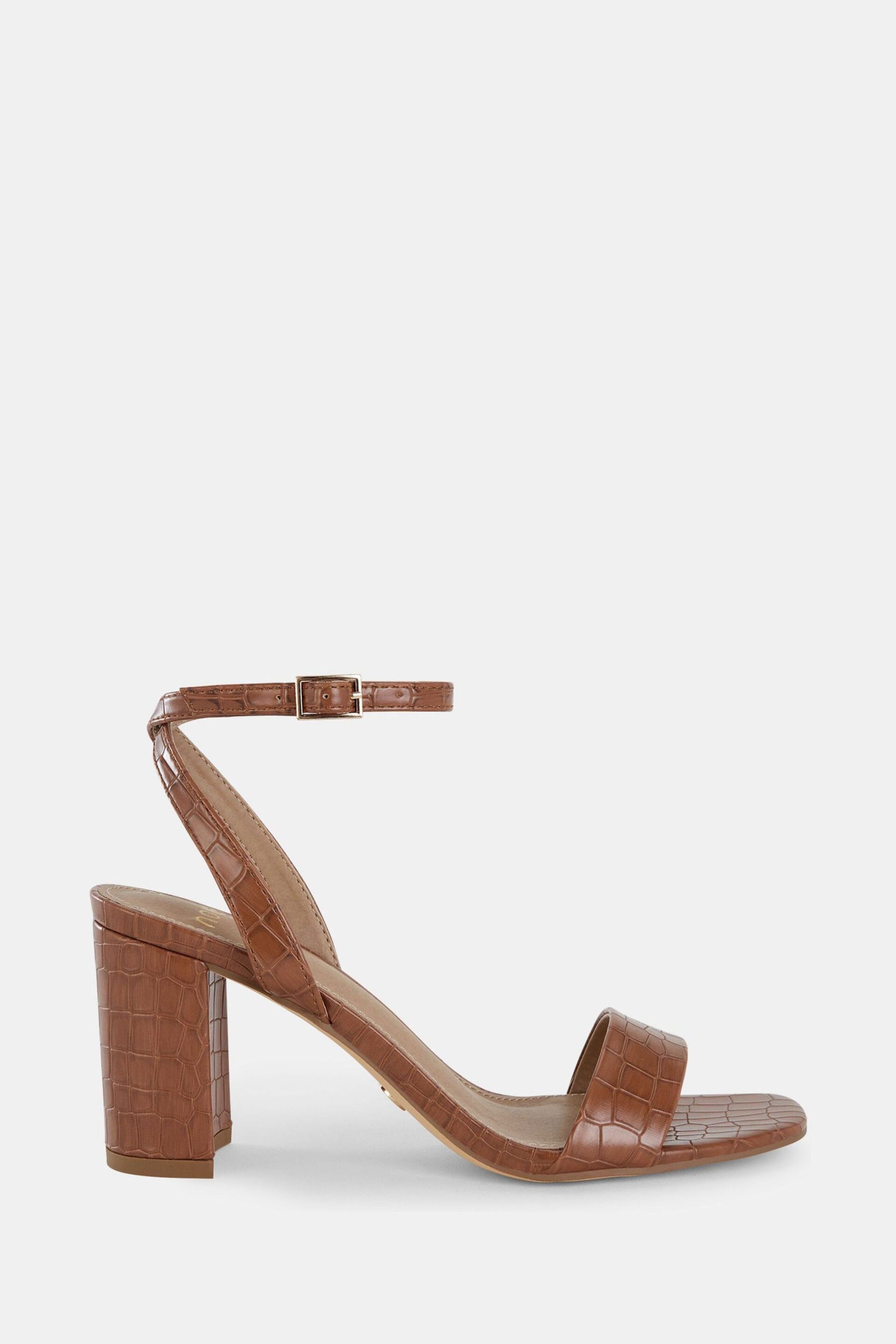 Novo Brown Novo Martinez Regular Fit Block Heel Sandals - Image 2 of 6