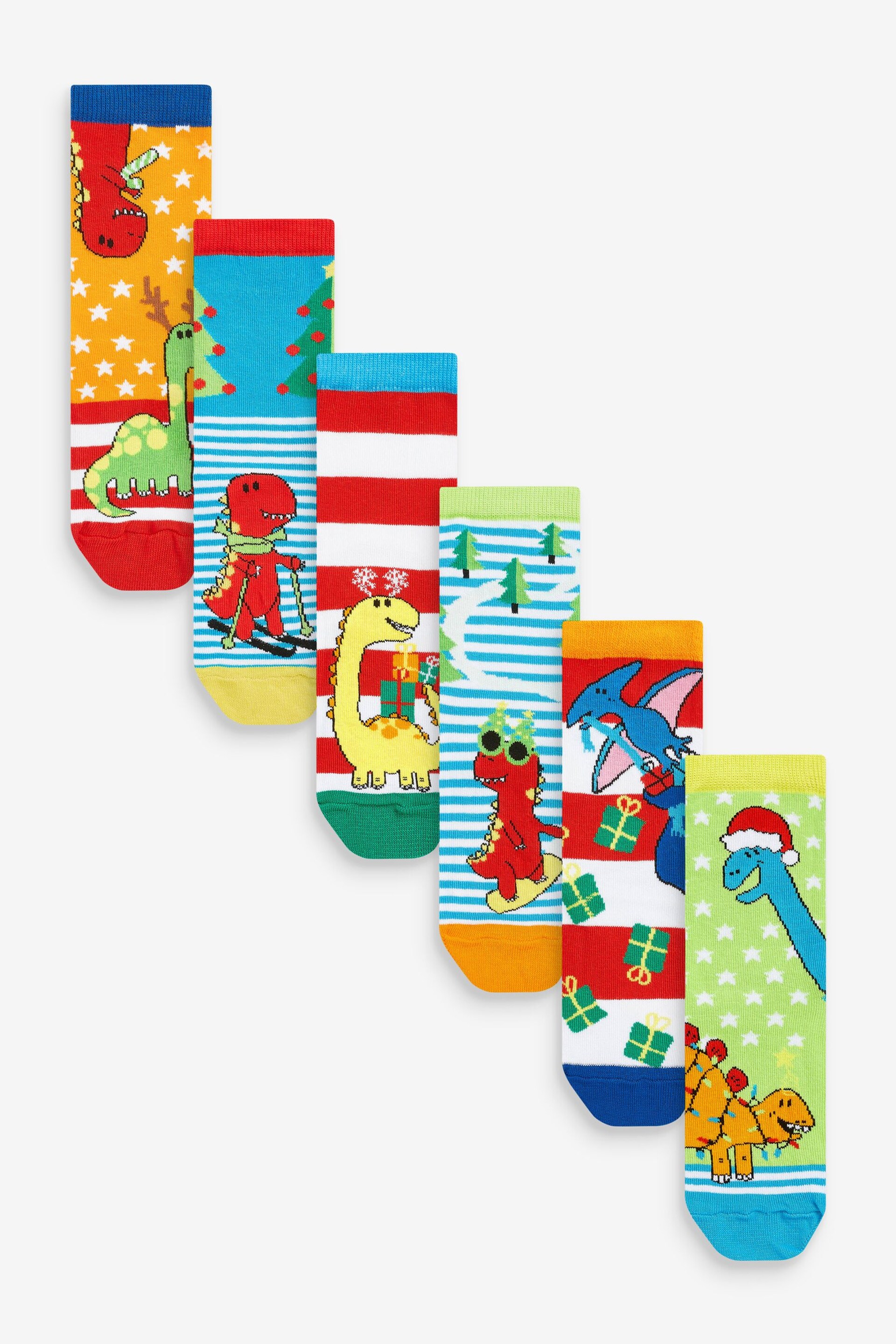 United Odd Socks Black Santa Saurus Socks - Image 3 of 10