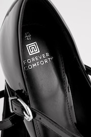 Black Forever Comfort Round Toe Stiletto Mary Jane Heels - Image 8 of 9