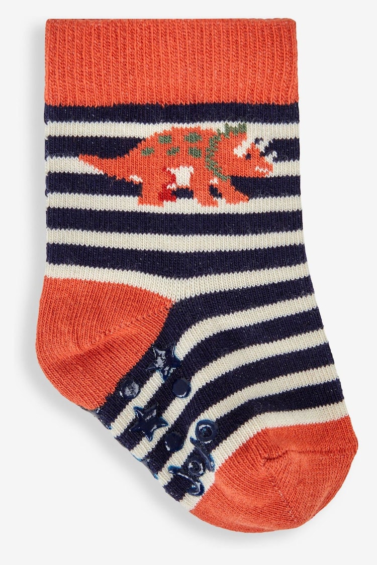 JoJo Maman Bébé Navy 3-Pack Dinosaur Socks - Image 2 of 4