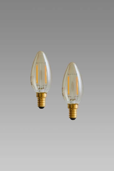 2 Pack 2W LED SES Retro Light Bulbs