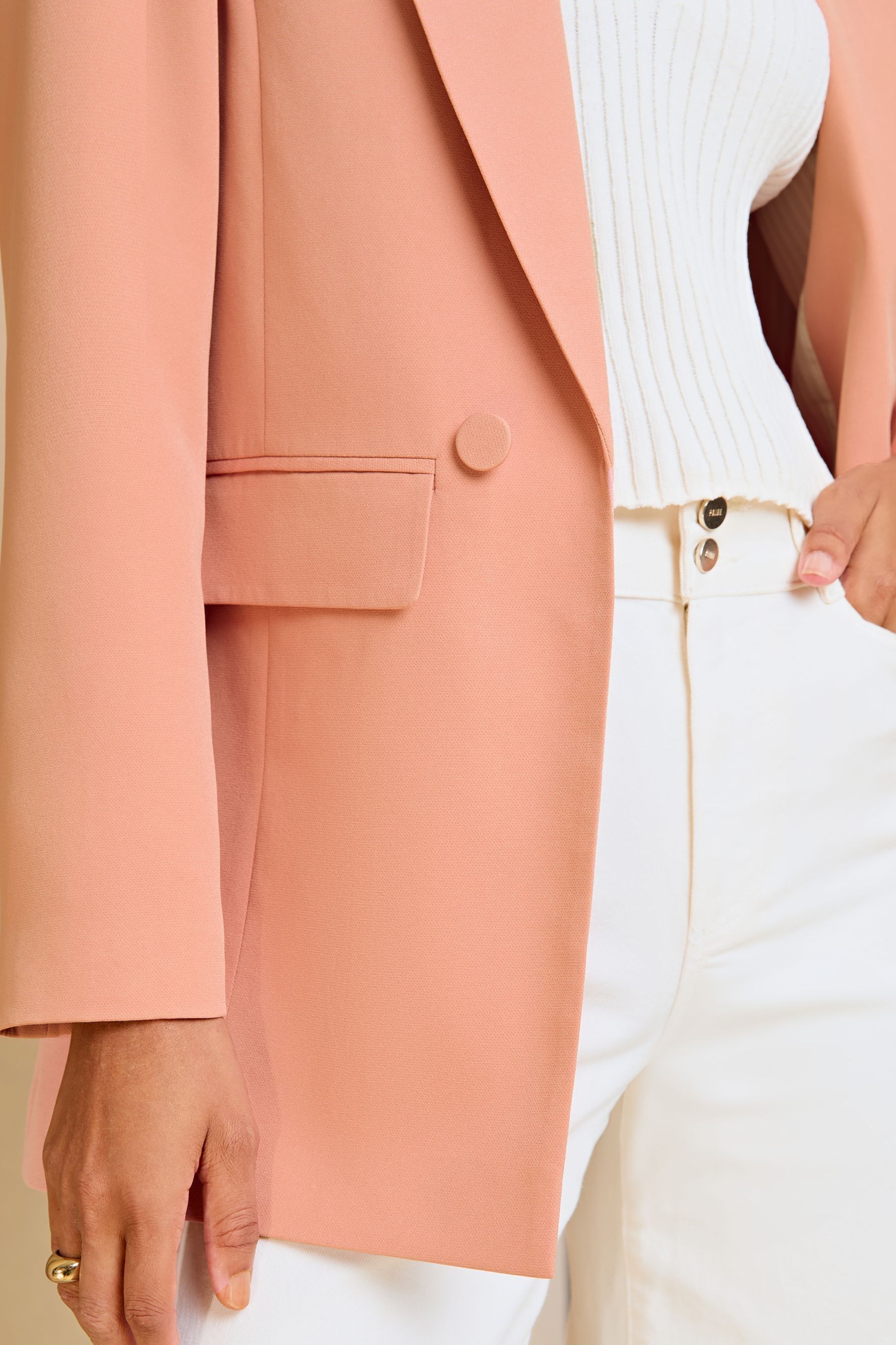 Buy Lipsy Pink Relaxed Longline Tailored Blazer from Next Austria