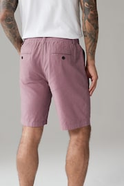 Pink Linen Blend Chino Shorts - Image 3 of 8