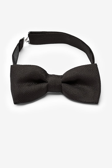Black 'Made In Italy' Signature Silk Bow Tie