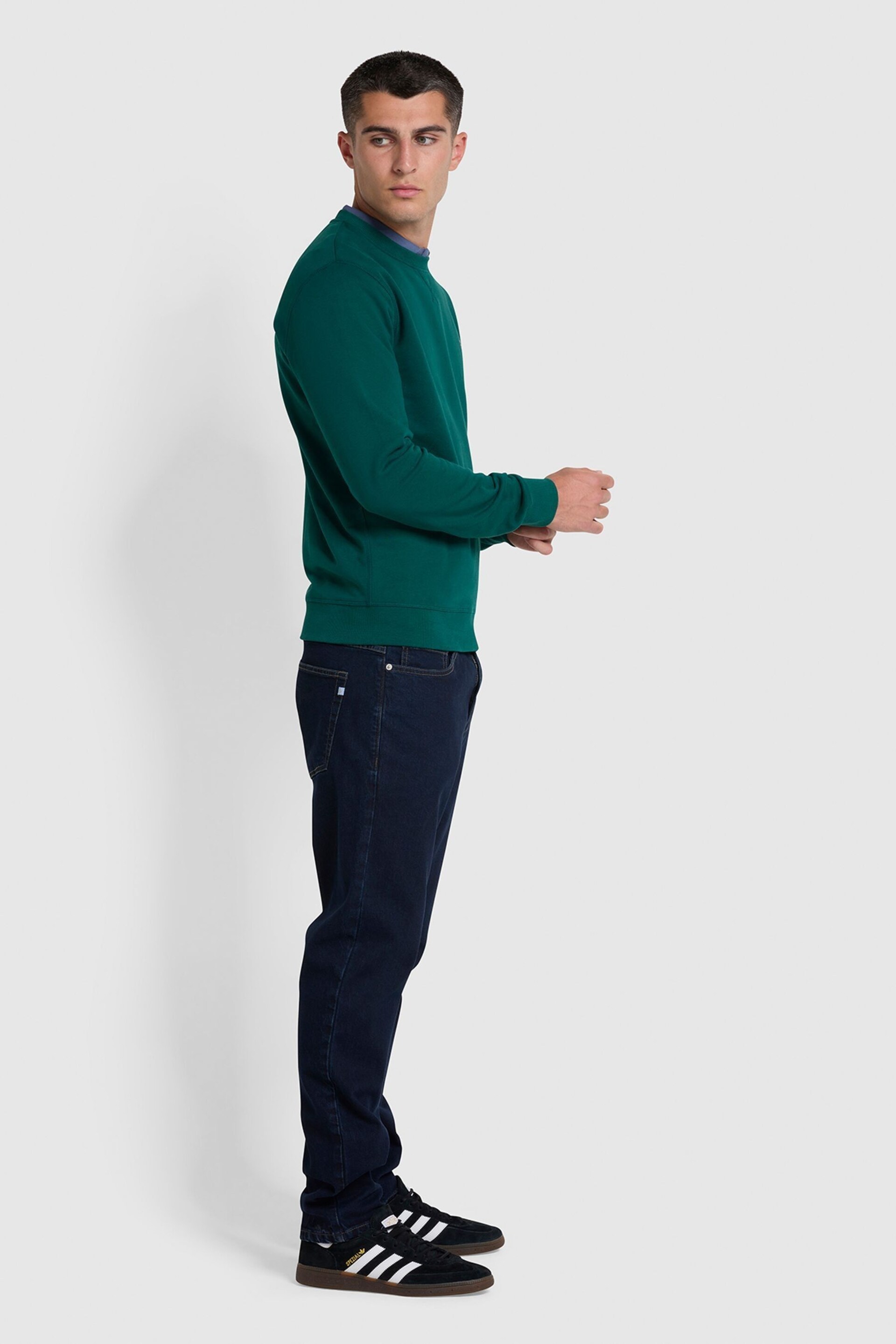 Farah Blue Tim New Crew Neck Sweatshirt - Image 3 of 5