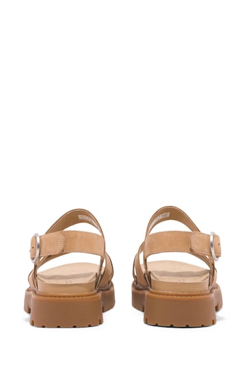 Timberland Cream Clairemont Way Cross Strap Sandals