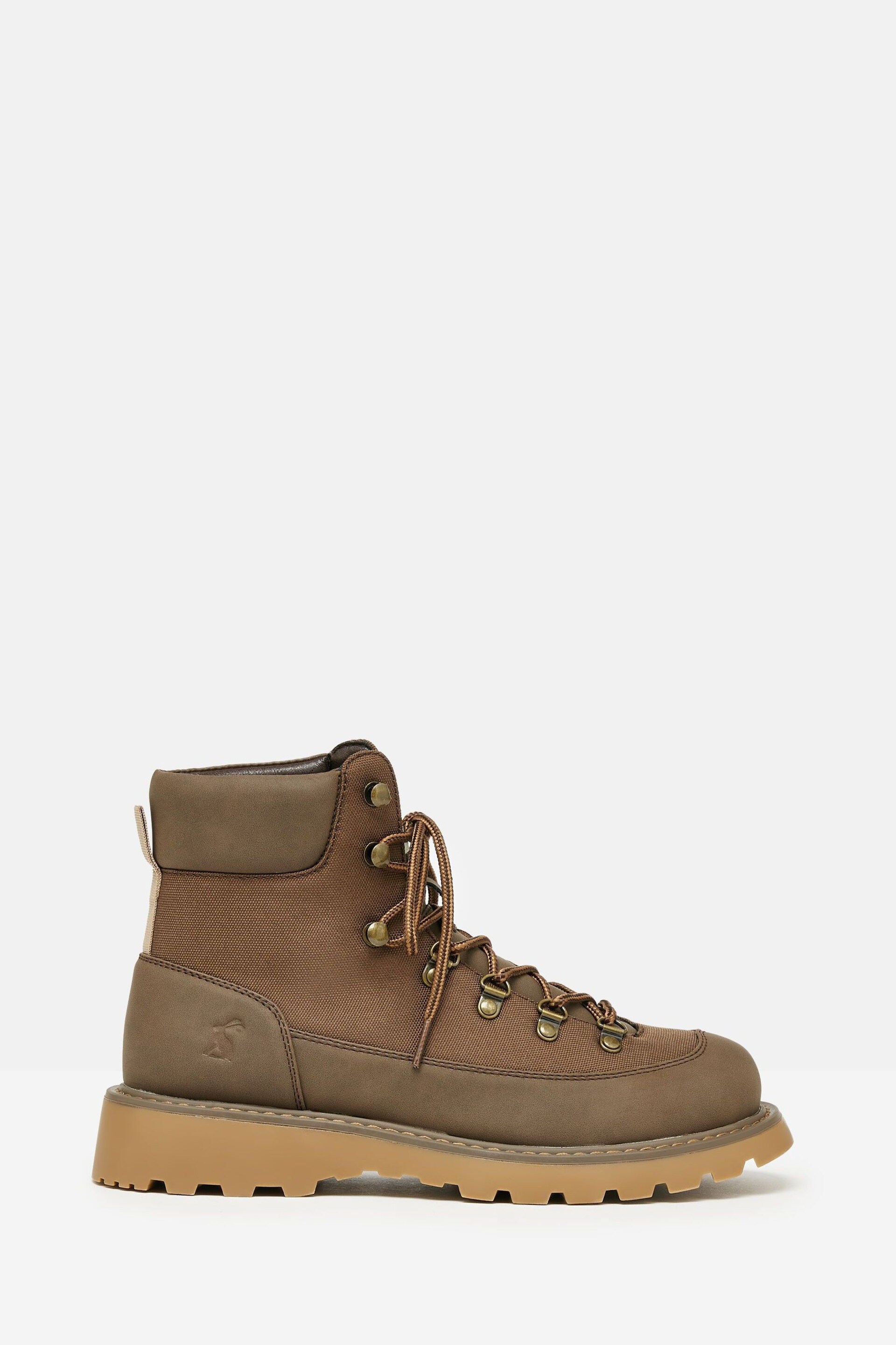 Joules Kendall Chocolate Brown Lace-Up Boots - Image 1 of 7