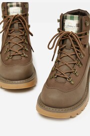 Joules Kendall Chocolate Brown Lace-Up Boots - Image 6 of 7