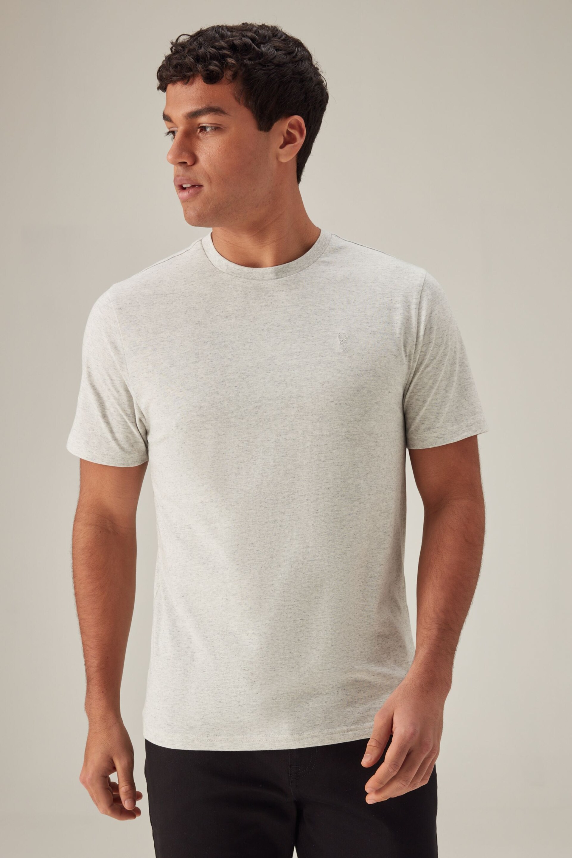 Grey Single Stag Marl T-Shirt - Image 3 of 8