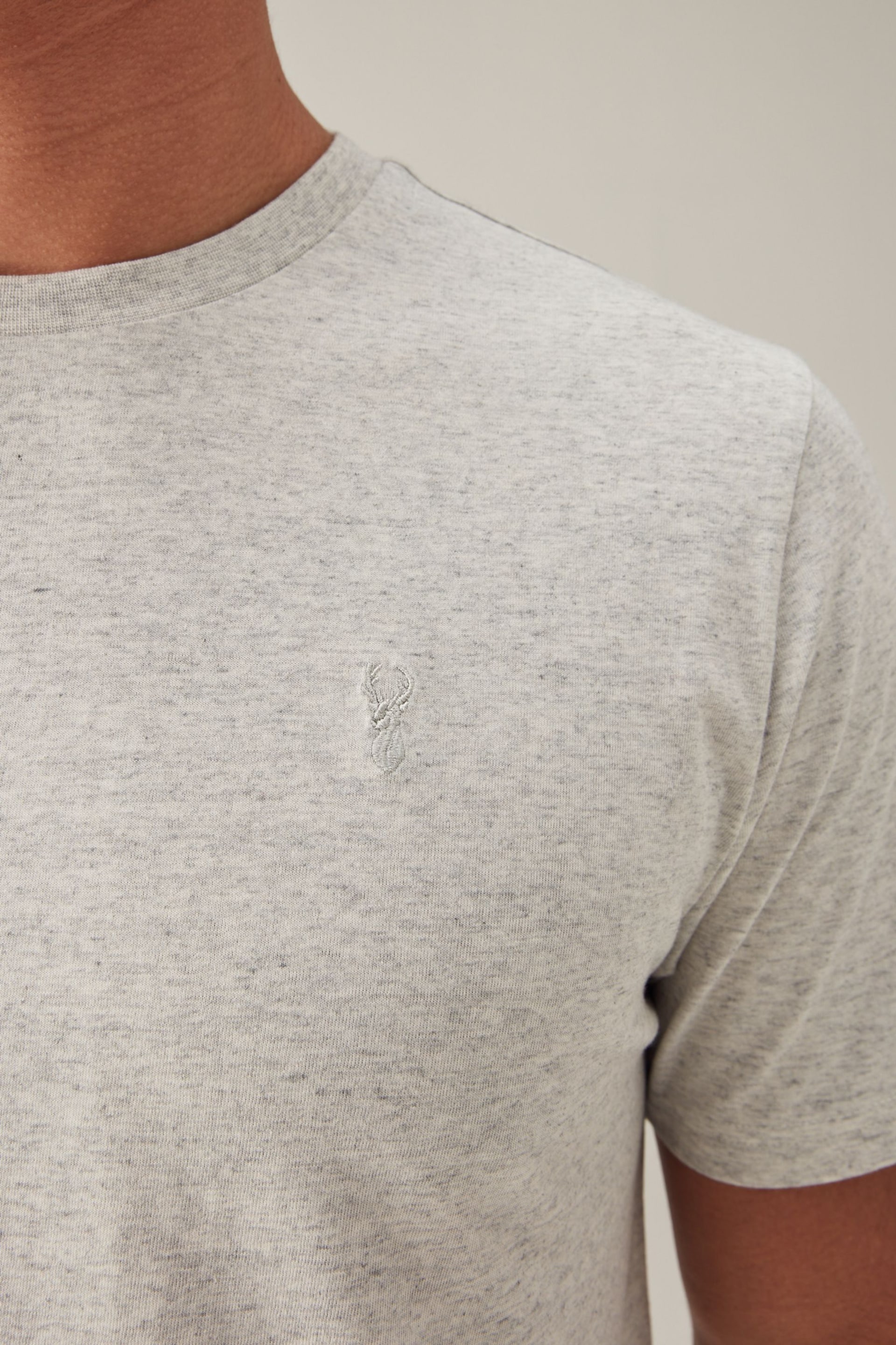 Grey Single Stag Marl T-Shirt - Image 5 of 8
