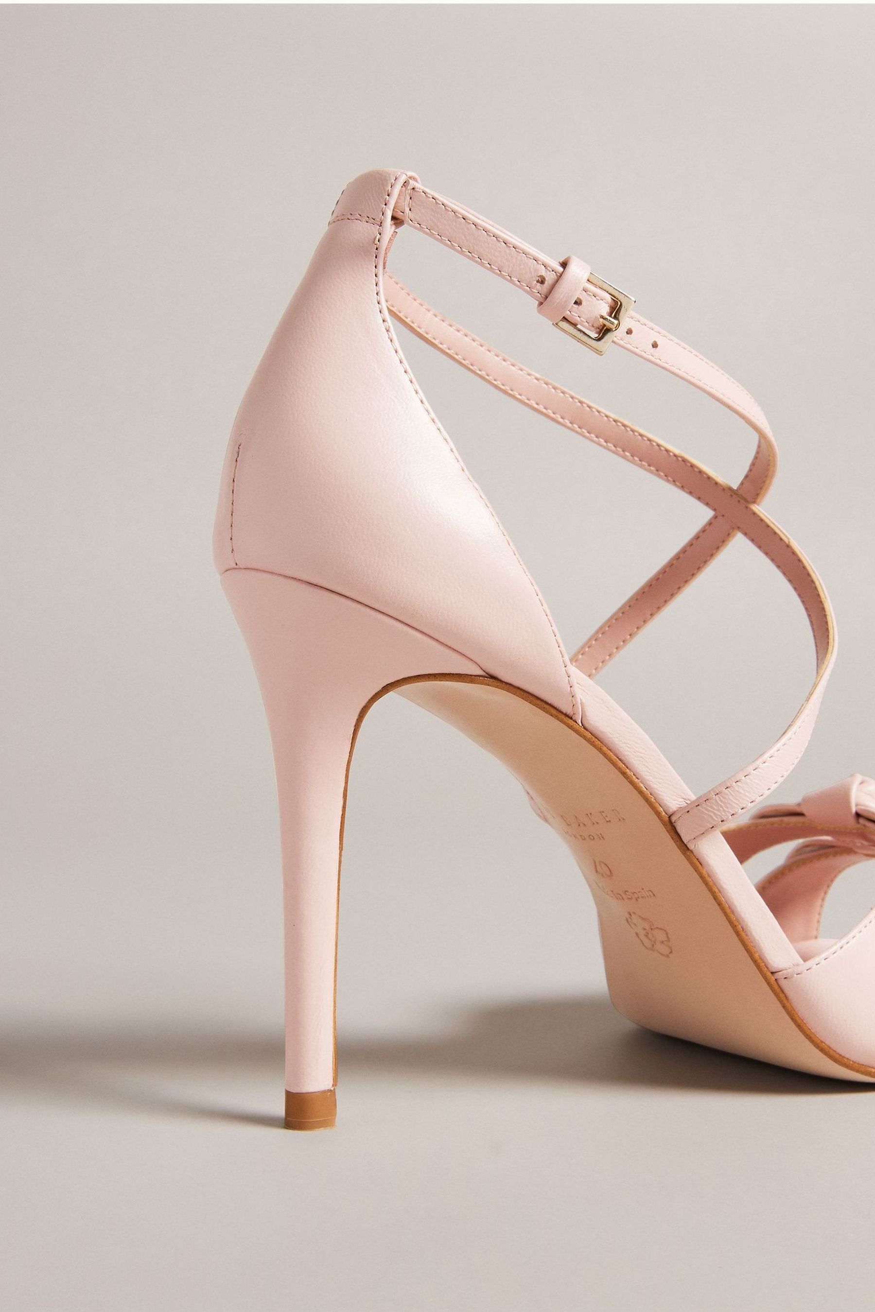 Buy Ted Baker Pink Bicci Leather Bow Heeled Sandals from Next Luxembourg