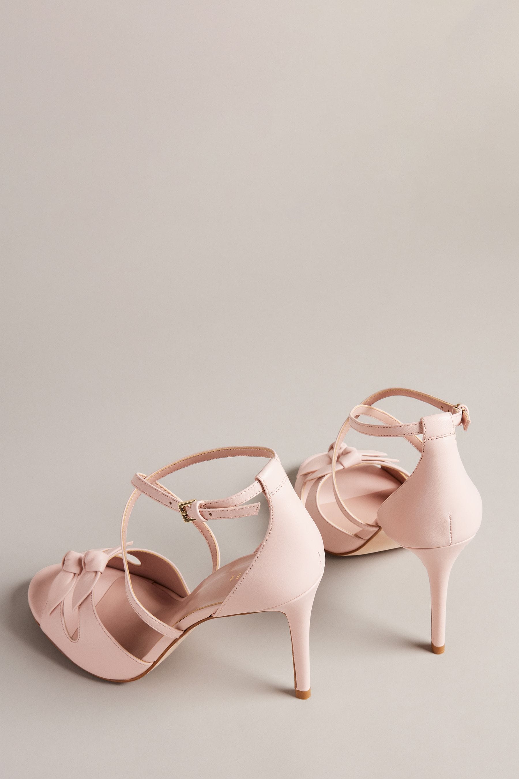 Buy Ted Baker Pink Bicci Leather Bow Heeled Sandals from Next Luxembourg