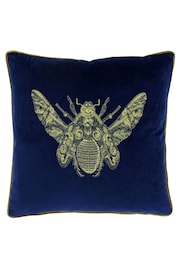 Riva Paoletti Royal Blue Cerana Velvet Polyester Filled Cushion - Image 1 of 2