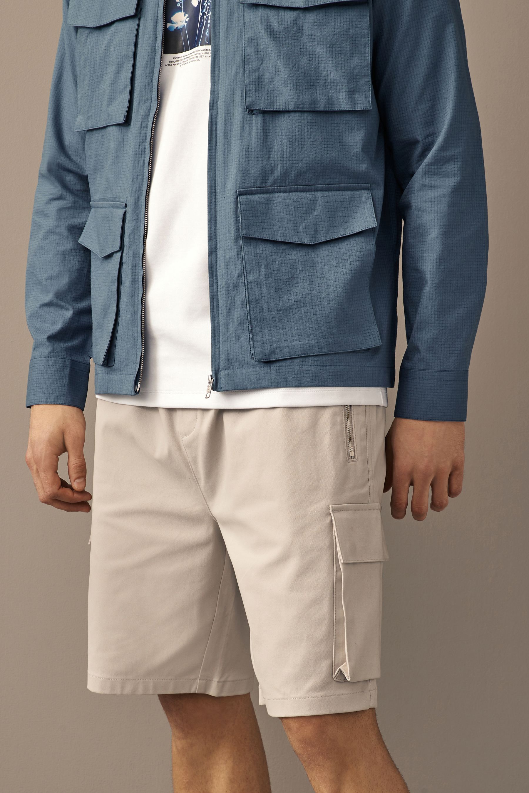Buy Bone Smart Zip Pocket Cargo Shorts from the Next UK online shop