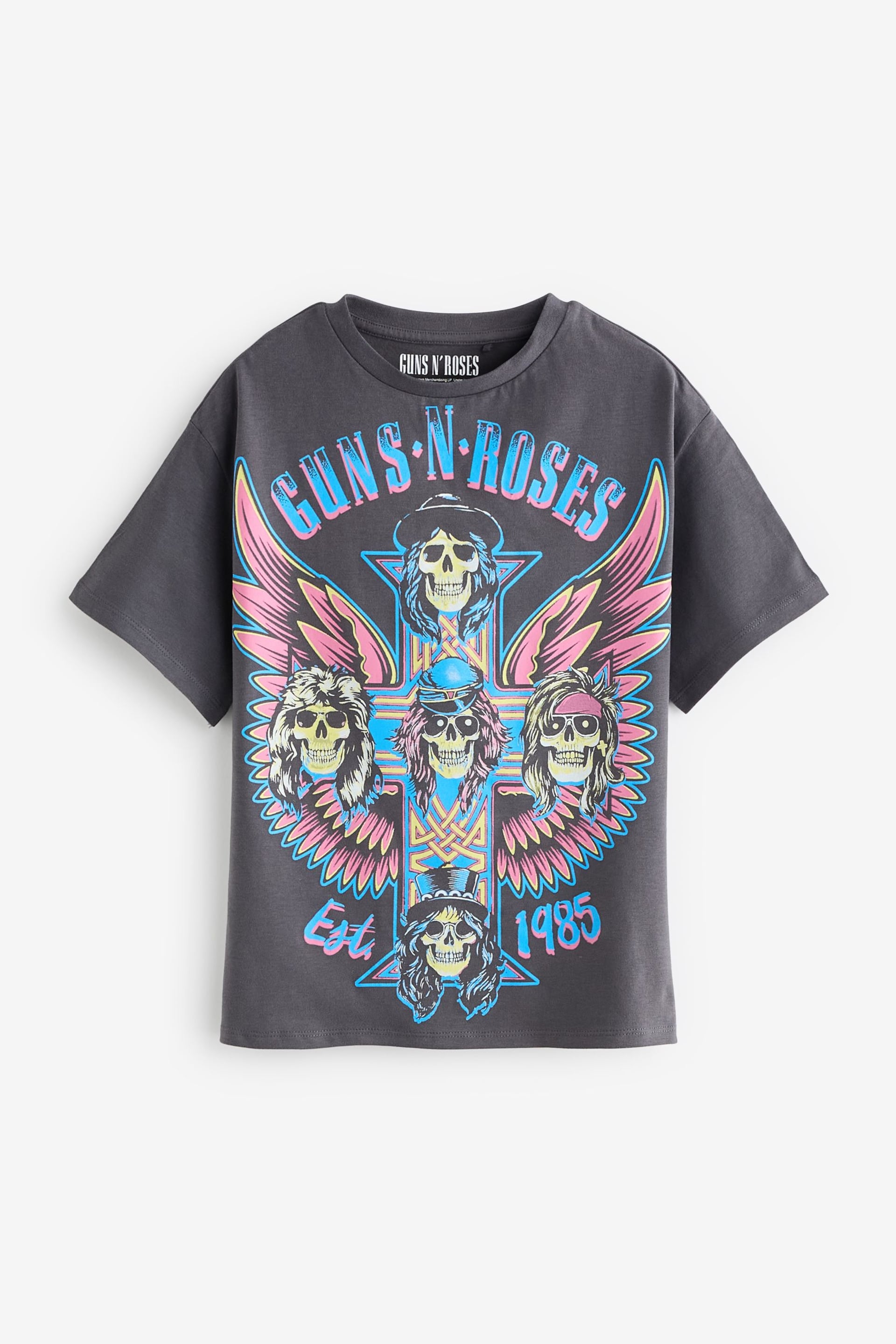 Charcoal Grey Guns N' Roses Band License T-Shirt (3-16yrs) - Image 1 of 3