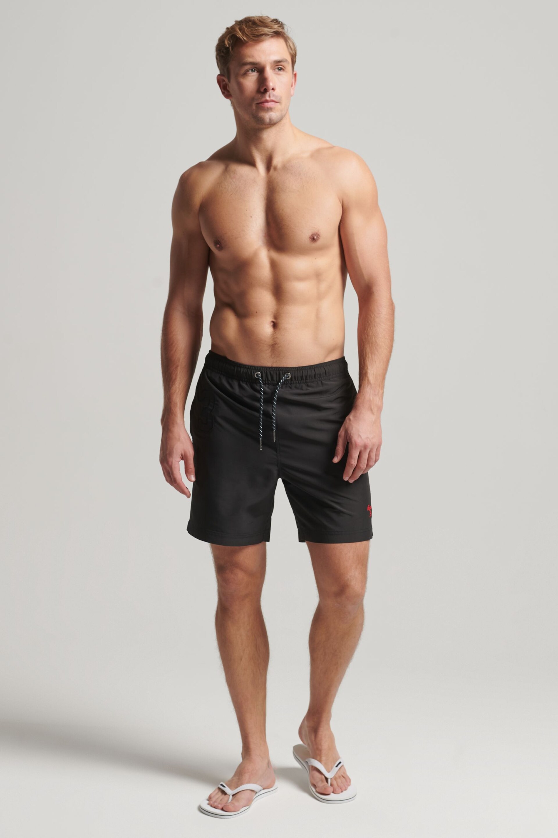 Superdry Black Polo Swim Shorts - Image 1 of 3