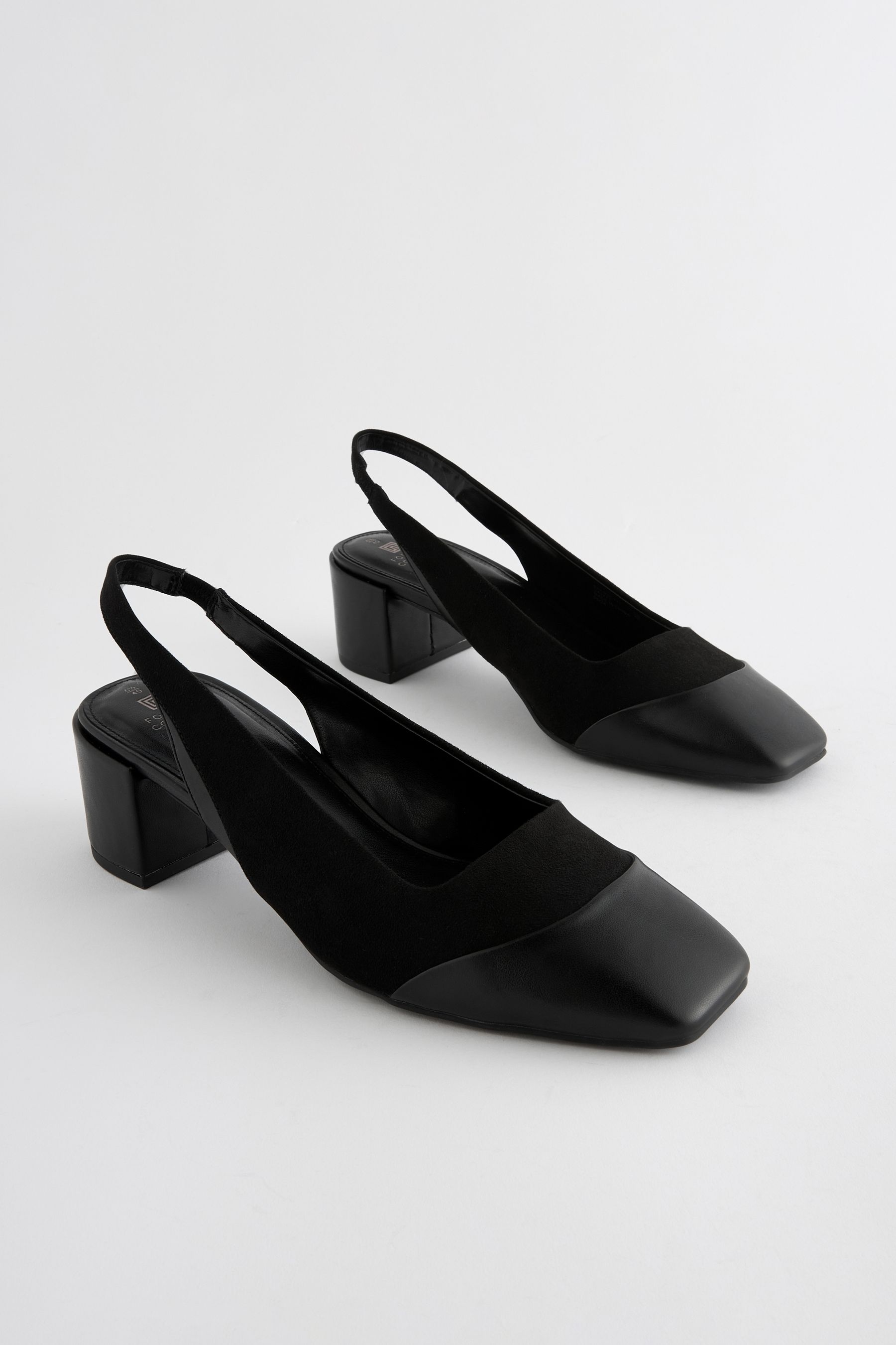 Comfy black block heels store