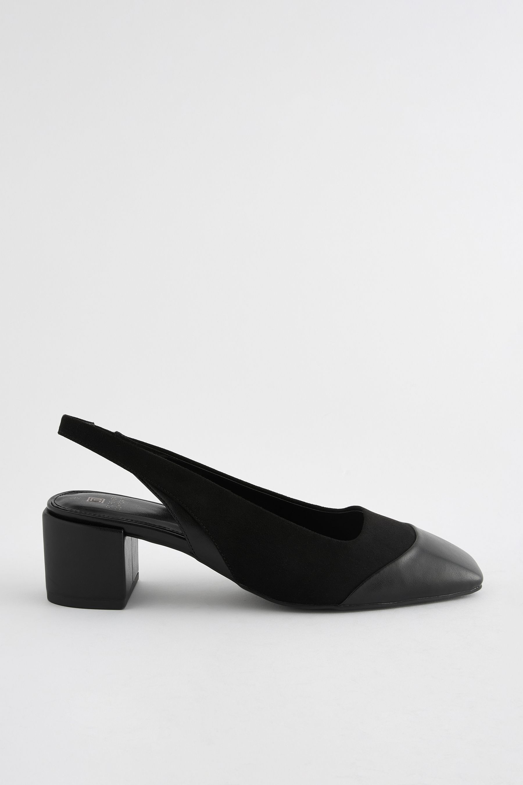 Black kitten block heels best sale