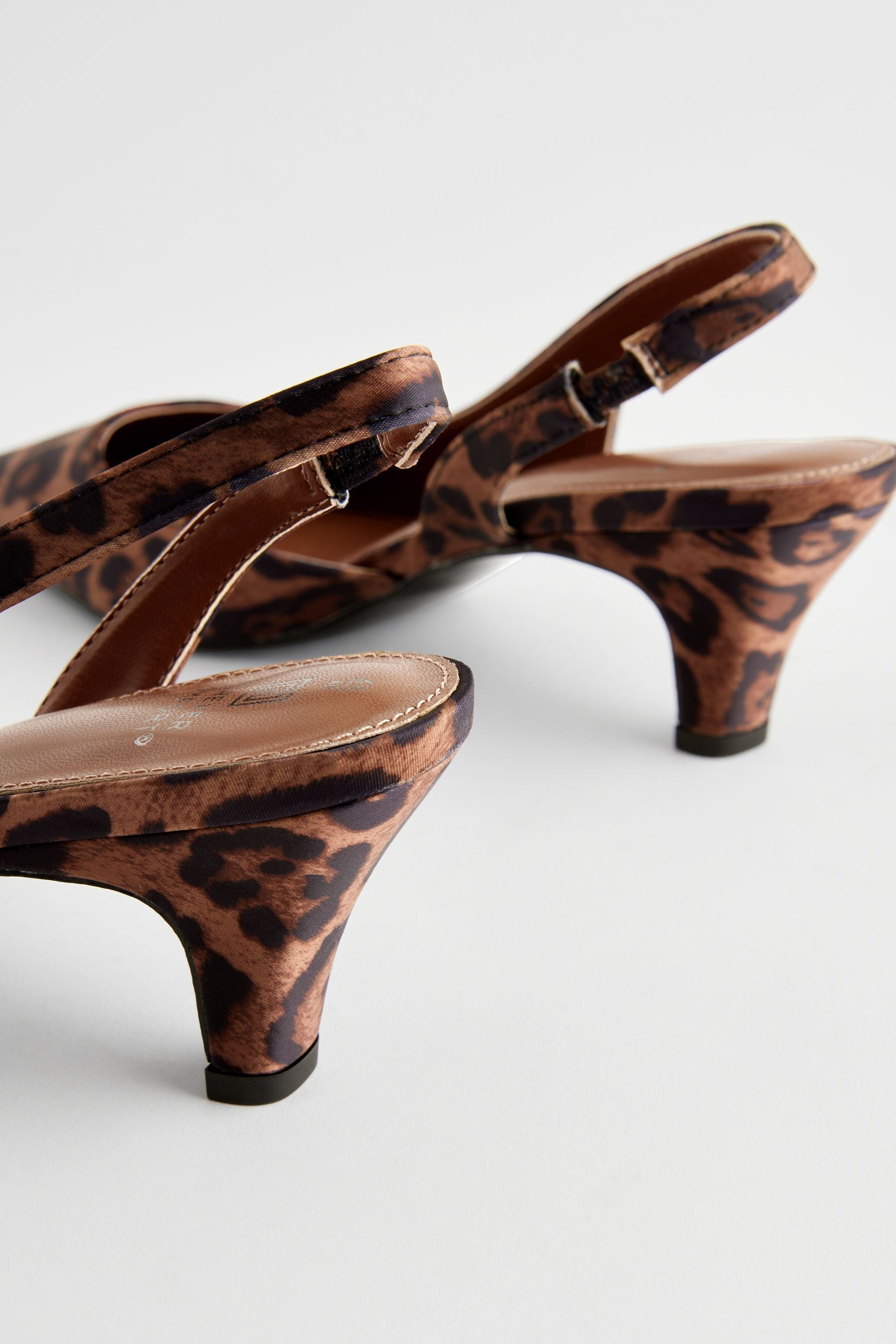 Animal print kitten heel pumps new arrivals