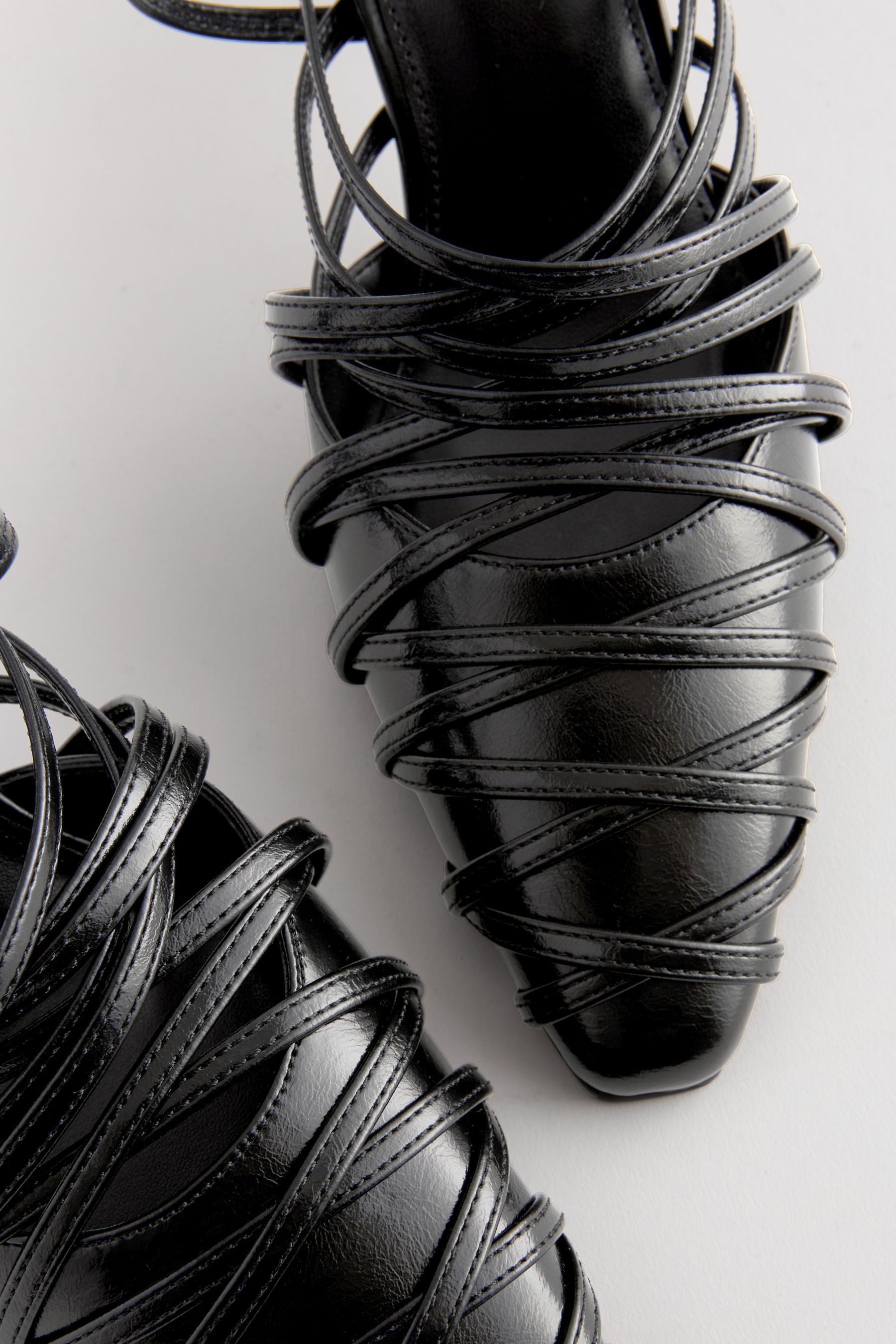 Closed toe caged heels outlet