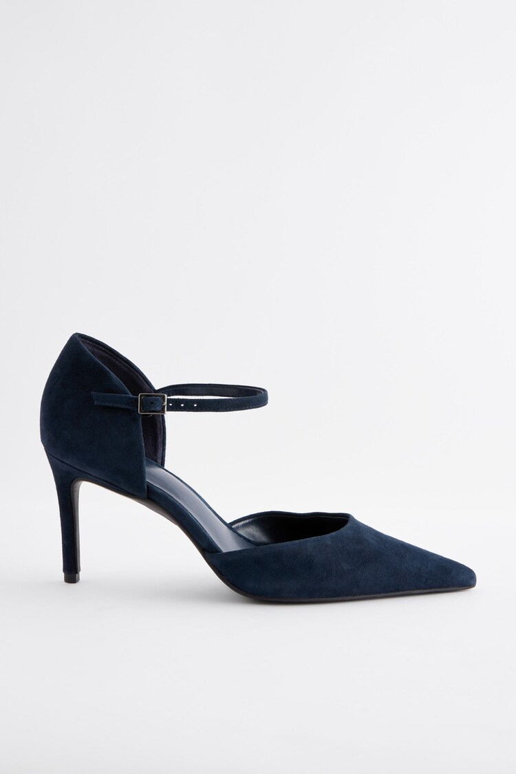 Navy Forever Comfort® Point Toe Mary Jane Heels - Image 3 of 7