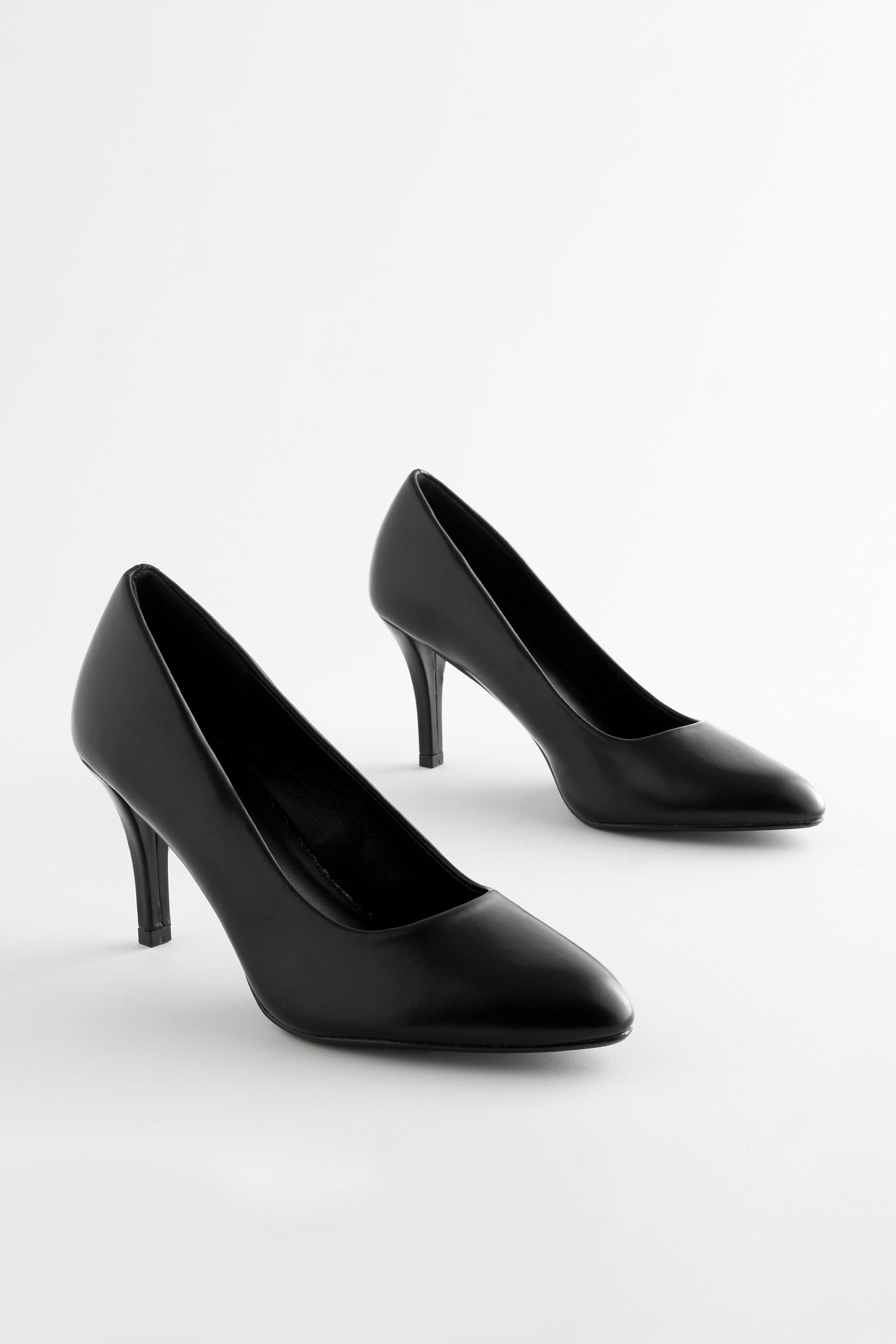 Black & white court shoes clearance