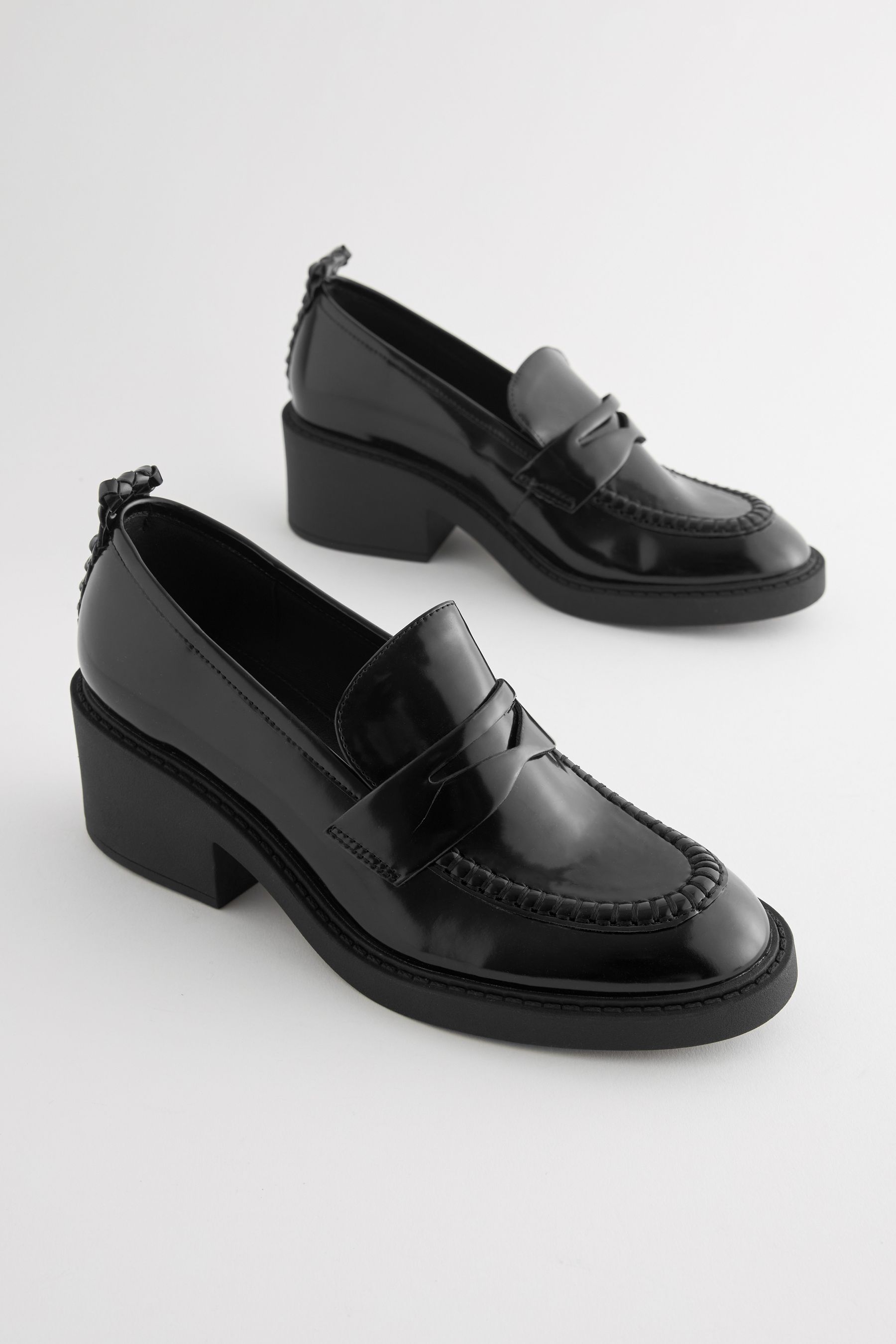 Next black patent loafers hotsell