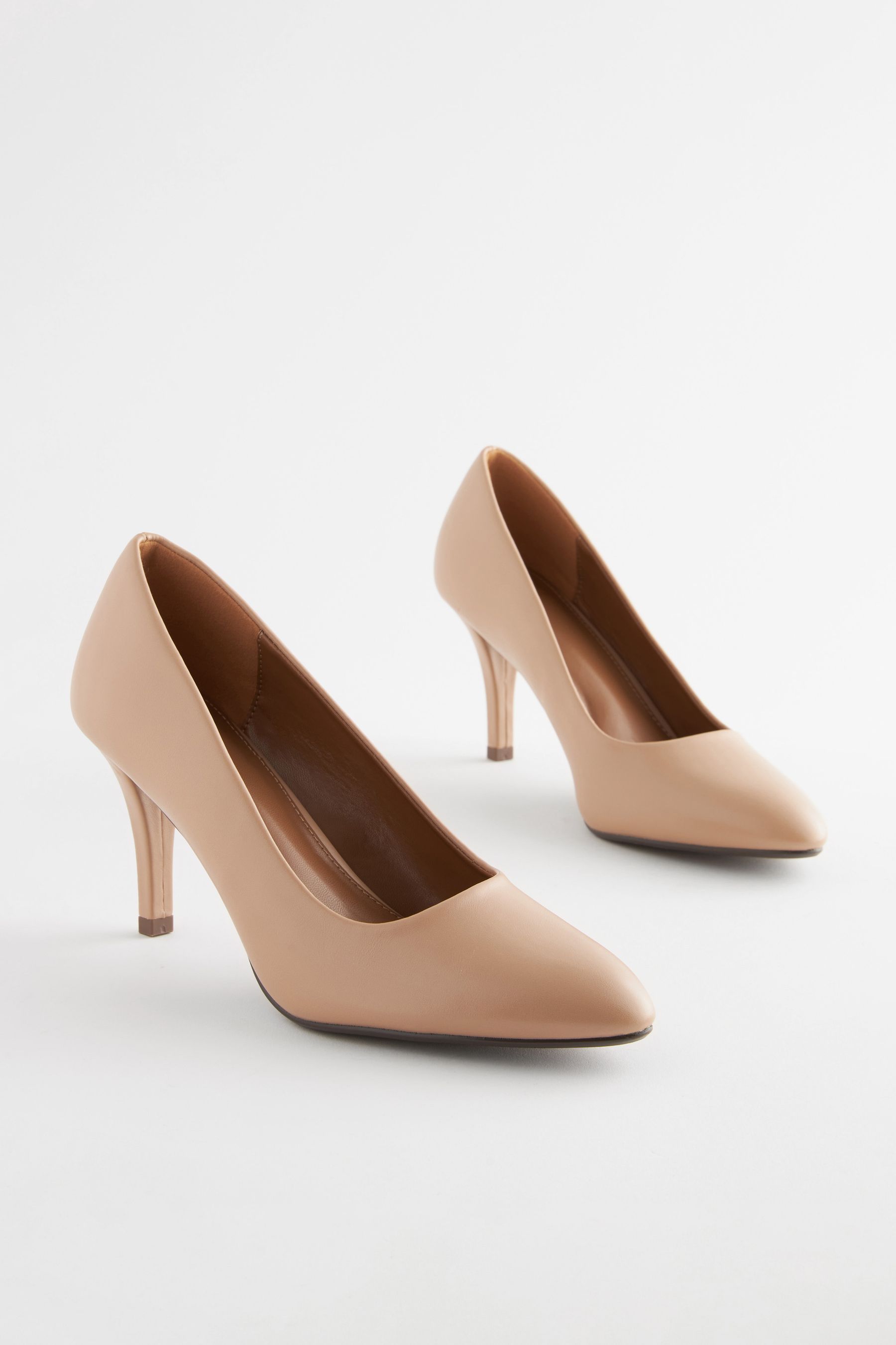 Nude Standard Wide Fit Forever Comfort Closed Toe Heel Court Shoes