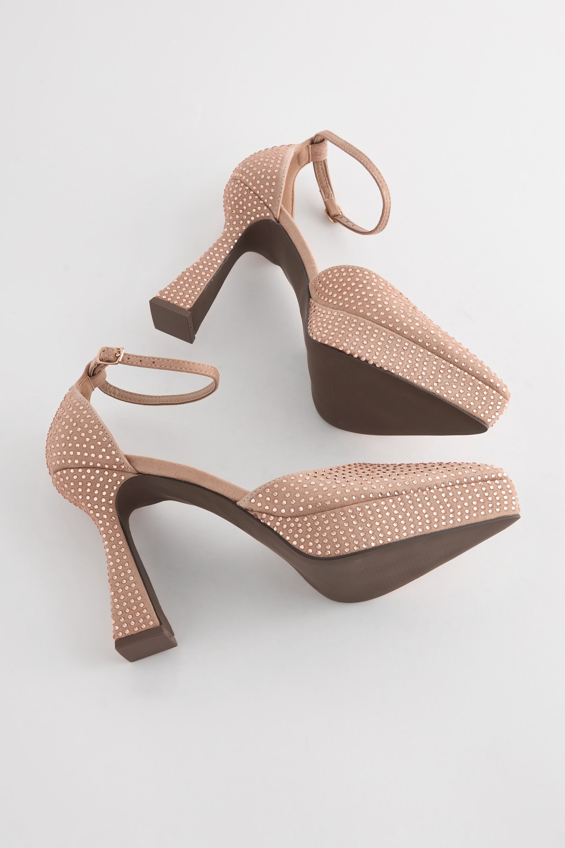 Nude pointed sandals on sale