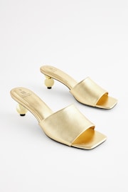 Gold Forever Comfort Square Toe Bubble Heel Mules - Image 1 of 5