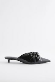 Black Forever Comfort Point Toe Knot Mules - Image 6 of 9