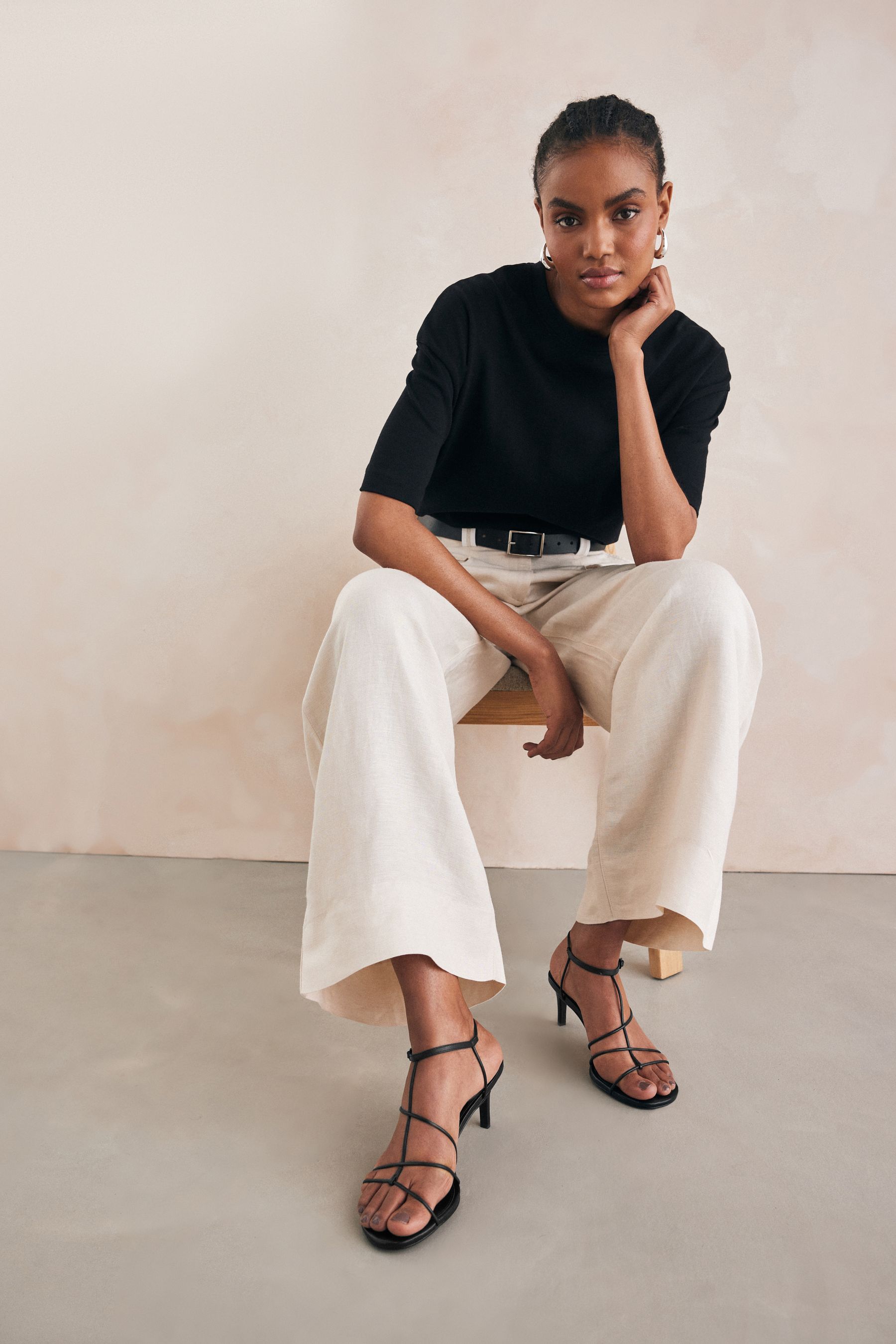 Black high top sandals hotsell