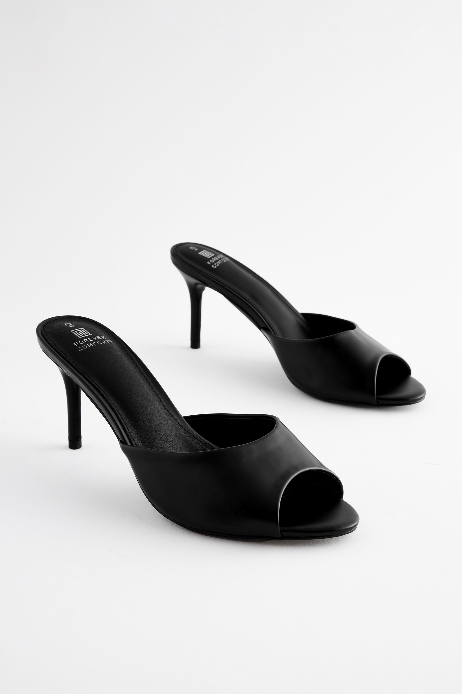 High heel mules closed toe hot sale