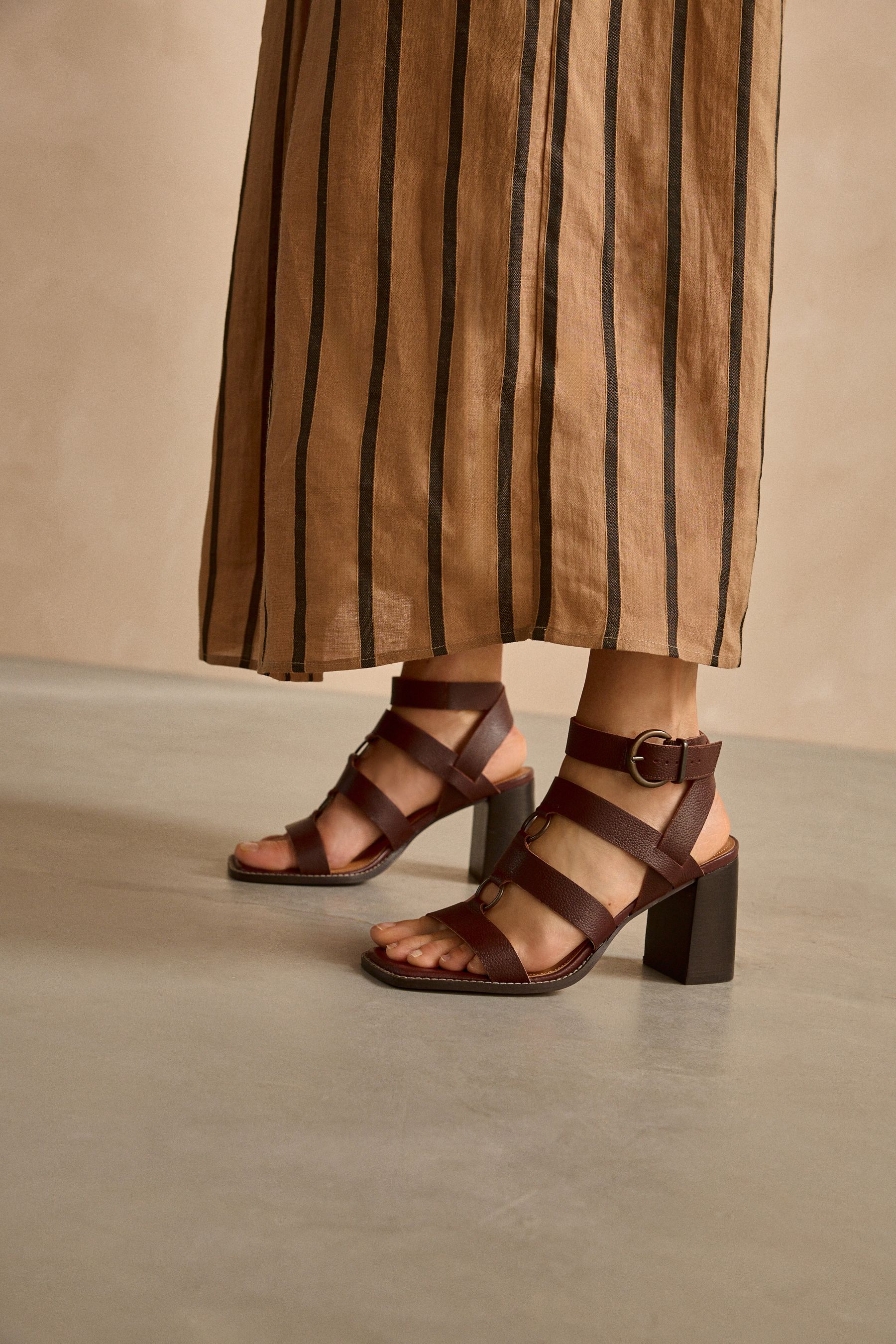 Wine strappy sandals cheap