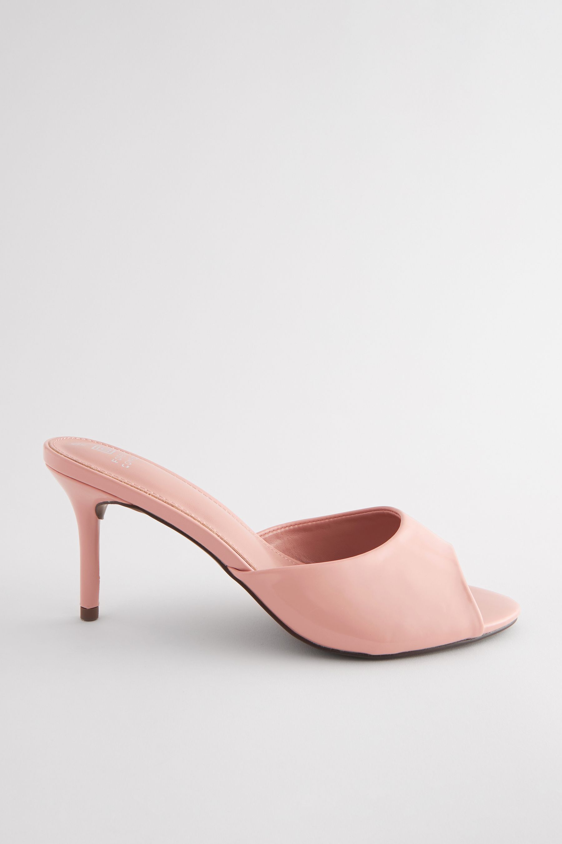 Pink mules heels new arrivals