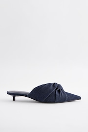 Denim Forever Comfort Point Toe Knot Mules - Image 3 of 7