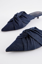 Denim Forever Comfort Point Toe Knot Mules - Image 6 of 7