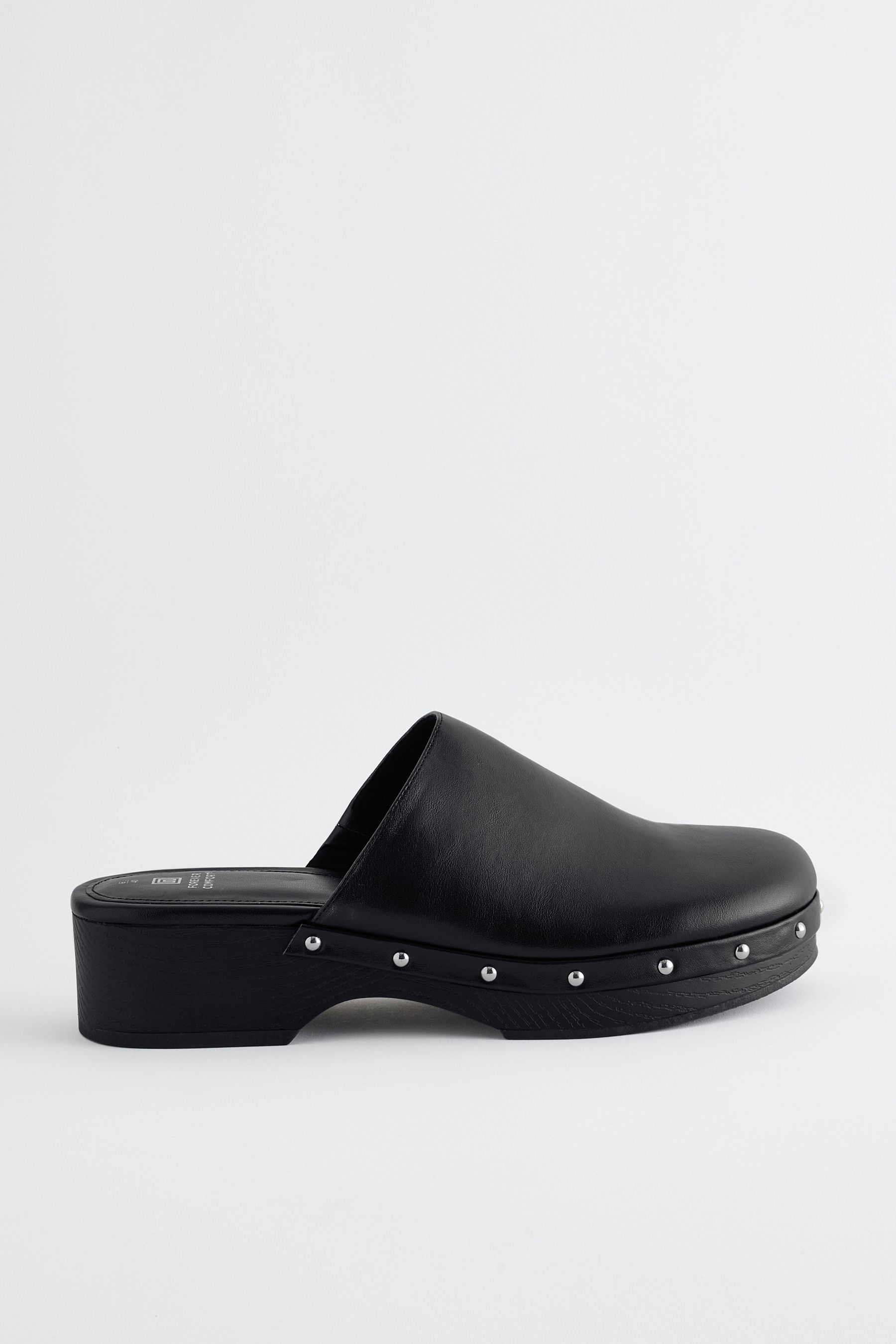Buy Black Forever Comfort Stud Close Toe Clog Heels from Next Ireland
