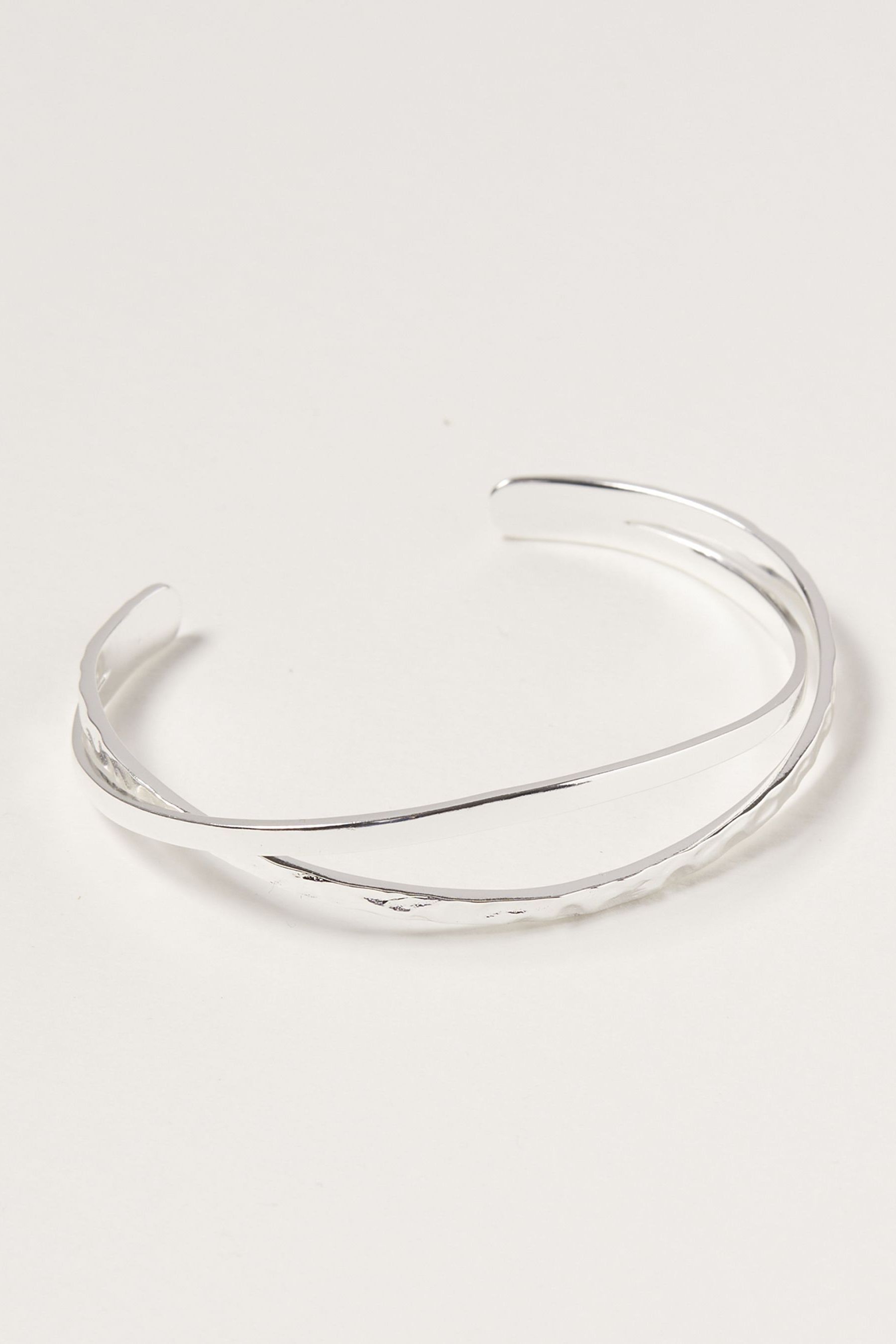Buy Oliver Bonas Gold Plated Brass Vinita Twisted Cuff Bangle from