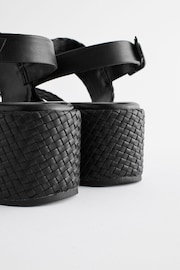 Black Forever Comfort® Weave Flatform Sandals - Image 5 of 6