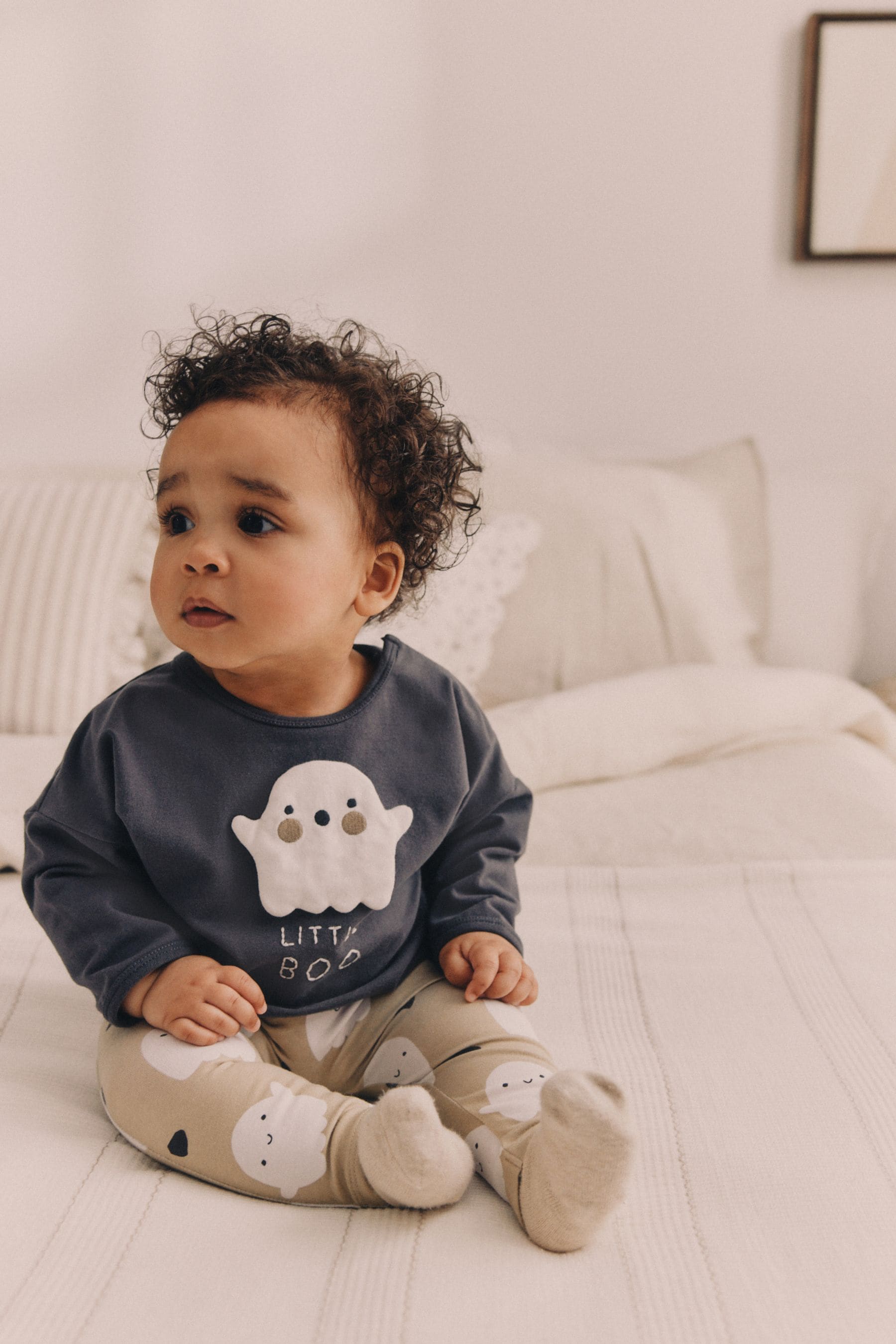 Buy Monochrome Glow In The Dark Baby Halloween T Shirt And Leggings 2 Piece Set 0mths 3yrs from the Next UK online shop