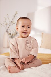 Neutral Bunny Baby Top And Leggings Set (0mths-3yrs) - Image 1 of 3