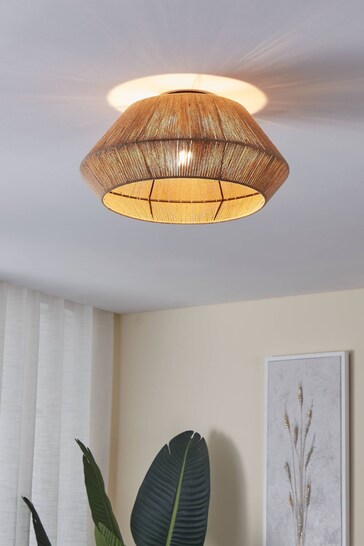 Eglo Black Alderney Bohostyled Hemp Yarn Ceiling Light